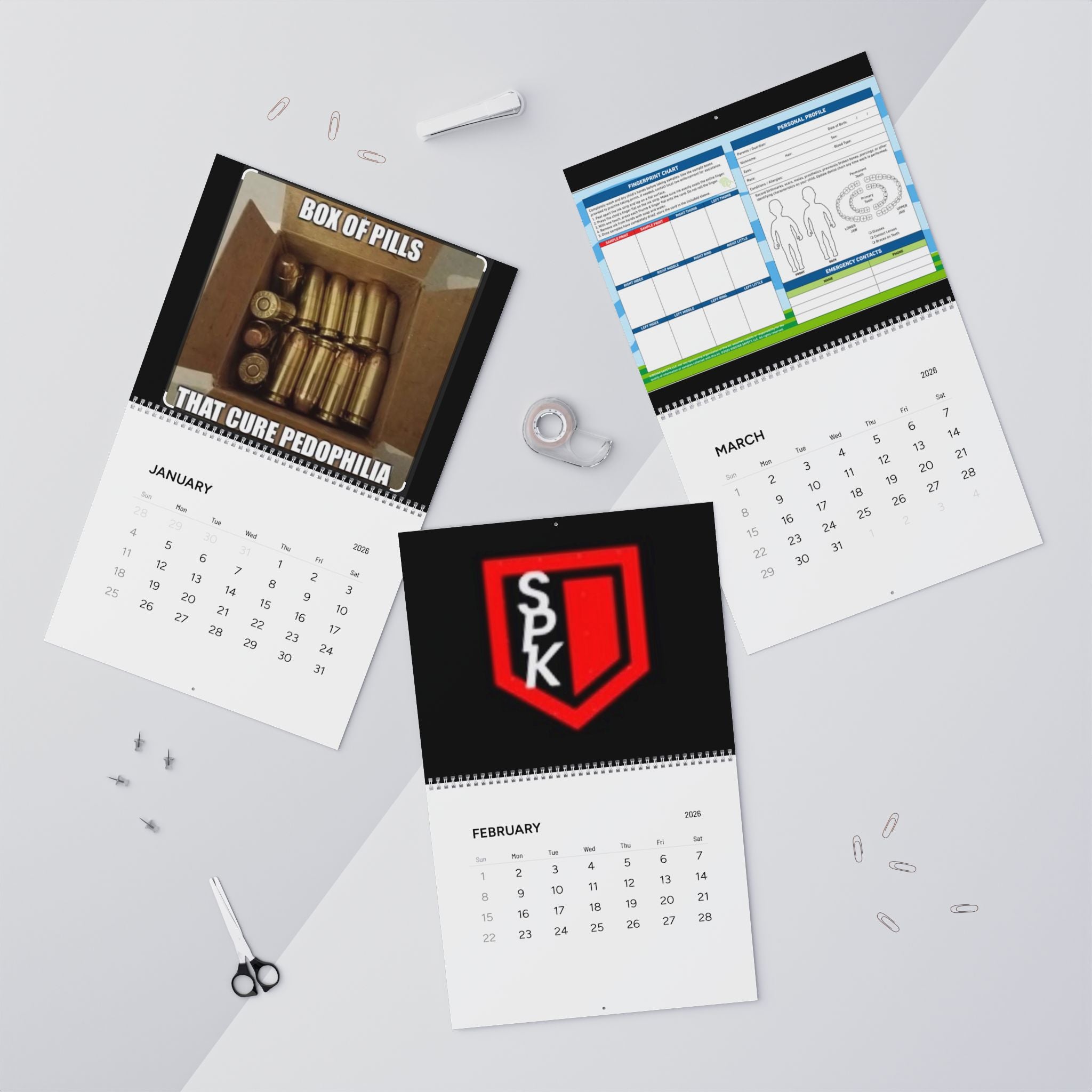 Removable Signs and Resources Wall Calendars (2026)